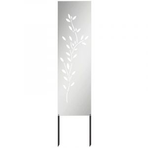 VidaXL Panneau Décoratif De Jardin Argenté 32 X 140 Cm Acier Galvanisé