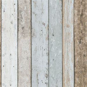 Papier peint style country Profhome 899927 GU papier peint légèrement texturé au style country mat bleu brun beige 5,33 m2