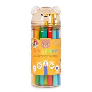 Legami Set de 24 crayons Teddy Bear - Multicolore
