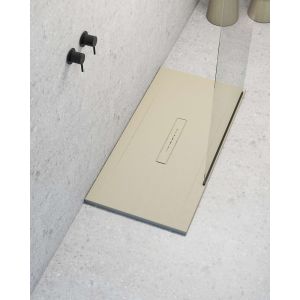 Receveur de douche extraplat rectangulaire blanc perle 80x200 cm Clay
