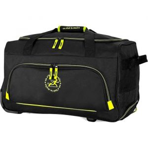 Sac de Voyage à roulettes - ON S'FAIT LA MALLE - 50x29x28 cm - Noir Jaune