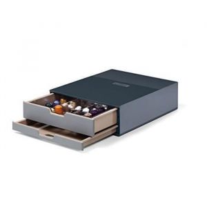 Durable 338358 Coffee Point Box S boîte de rangement (avec 2 tiroirs pour café/thé, boîte de restauration pour station de café/cuisine de bureau) anthracite