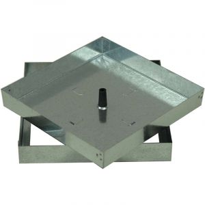 Tampon Creux avec Cadre en en t&ocirc;le galvanis&eacute;e &agrave; carreler 33 x 33 cm, Tampon de coffrage pour Regard