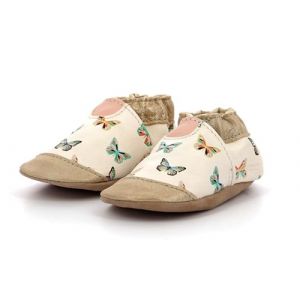 Robeez CRAZYBUTTERFLY,CHAUSSON LAYETTE BLANC ARGENT, 23/24 EU