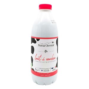 Natur'avenir Lait de vache entier stérilisé UHT 1L