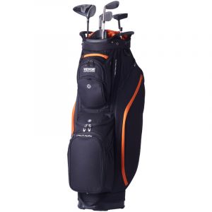 Sac de Golf -VEVOR-365 x 300 x 920 mm-avec Séparateur de 14 Compartiments et 13 Poches-Poignées et Bretelle Amovible