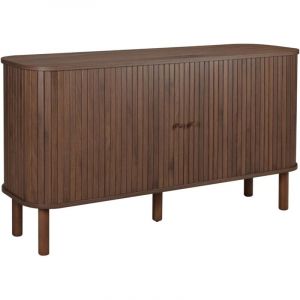 Oviala Buffet 2 portes scandinave rectangulaire L140 cm bois foncé