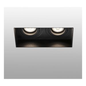 Faro HYDE Lampe encastrable noir carré orientable sans encadrement 2L trimless