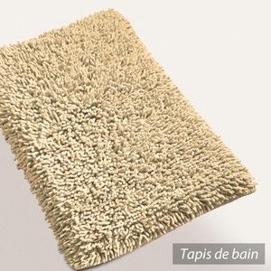 Linnea Tapis de bain 50x80 cm CHENILLE Beige 1800 g/m2