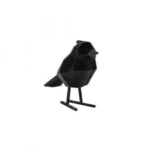 Image de Present time Statuette oiseau design floqué Origami - Noir