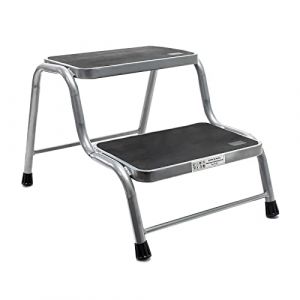 wiltec Marchepied double avec 2 marches antid&eacute;rapantes max. 150 kg - 61839