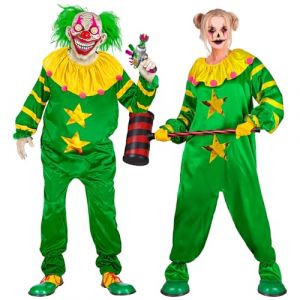 Widmann W MILANO Party Fashion - Costume Clown d'horreur de l'espace, combinaison, clown tueur, d&eacute;guisement Halloween