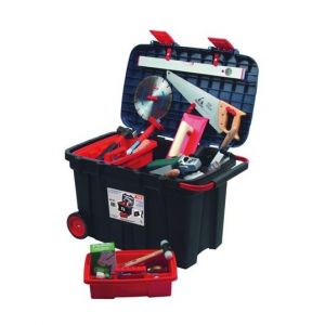 Perel Tayg - coffre à outils - roulettes - 775 x 472 x 493 mm - avec plateau amovible