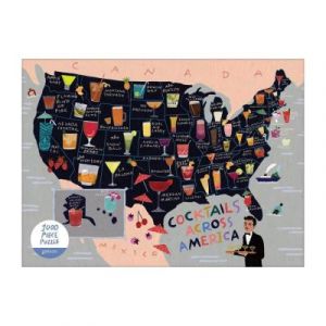 Galison Puzzle 1000 pièces : Carte des cocktails américains