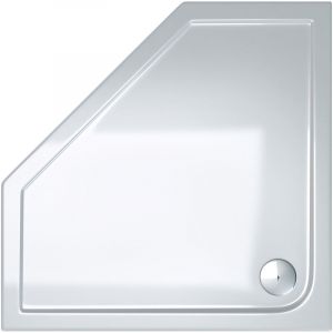 Receveur de Douche Bac &agrave; Douche Extraplat 4 cm Acrylique Blanc Pentagonal 80x80x4 cm Faro5 - Blanc - Sogood