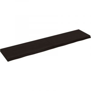 VidaXL Dessus de bureau gris foncé 180x40x6 cm bois chêne traité Dark grey