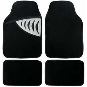 Peraline Tapis de Sol Voiture Auto Style Moquette avec Talonnette Alu - Delta