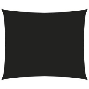 Voile toile d'ombrage parasol tissu oxford rectangulaire 4 x 5 m noir 02_0009696