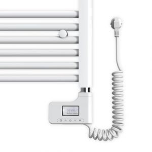 EMKE Accessoires pour sèche-Serviettes, 600W,6 Modes,Élément Chauffant pour seche Serviette radiateur Salle de Bain, avec Thermostat et Timing, Serrure pour Enfants,Blanc