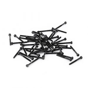 Walfront M3 Kit de Assortiment Vis Boulon Tête Cylindrique Six Pans Creux en Acier Allié M3 x 4-50mm(M3*30mm, Partiellement filetée-50pcs)