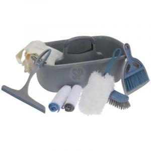 None Set nettoyage 8 pi&egrave;ces microfibre brosse pelle balayette gants