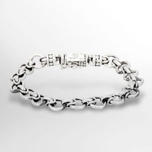 Rockstone Bracelet Homme Argent 925 - HRMLINK (20 cm) Argenté