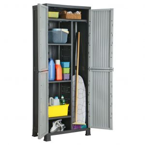 VidaXL Armoire en plastique 68x39x171,5 cm Gris