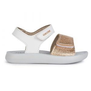Geox Gar&ccedil;on Fille B Sandal Lightfloppy, Or Blanc, 26 EU