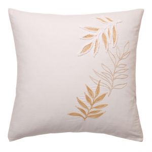 Taie d'oreiller coton lav&eacute; FRISSON - blanc