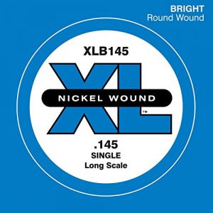 Image de D'Addario AND CO XLB145 NICKEL WOUND BASS GUITAR SINGLE STRING LONG SCALE .145