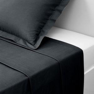 Image de Drap plat polycoton TERTIO - Noir