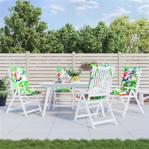 VidaXL Coussins de chaise à dossier haut lot de 4 multicolore