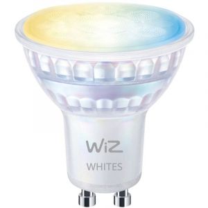 WIZ Ampoule LED Connect&eacute;e Wi-Fi GU10, Nuances de Blanc, &eacute;quivalent 50W, 345 lumen, fonctionne avec Alexa, Google Assistant et Apple HomeKit