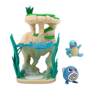 Jazwares Pokémon Select Environment Paysage Marin – Ensemble Multi-Niveaux de 15 cm avec Deux Figurines de Bataille de 5 cm