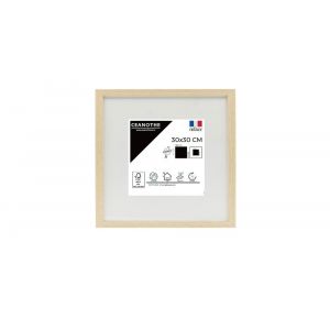 Ceanothe Cadre photo beige brut 30x30 cm avec passe-partout résine recyclée