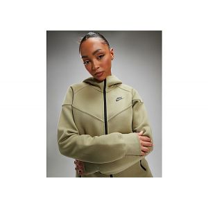 Nike Sweat &agrave; capuche et zip Sportswear Tech Fleece Windrunner pour femme - Neutral Olive/Black, Neutral Olive/Black - Taille M