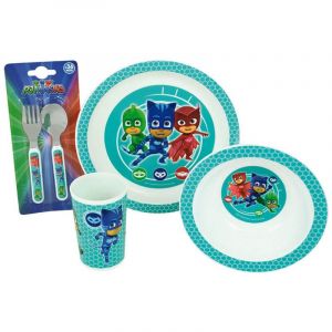 Fun House CIJEP Pyjamasques Lot Vaisselle Pour Enfant Avec Verre 220 Ml