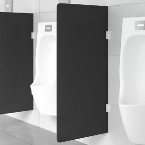 VidaXL Brise-vue pour urinoir mural noir 90x40 cm verre trempé