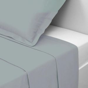 Drap plat coton TERTIO - Gris Perle