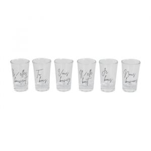 Cook Concept KA0388, Verres à Shot en Verre Transparent, Design Moderne et élégant, Parfaits pour Cocktails, bières et jus, capacité idéale, faciles à Nettoyer, 6 pièces, 60ml, Transparent