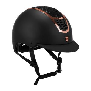 Casque d'&eacute;quitation avec visi&egrave;re standard femme Equestro Eclipse