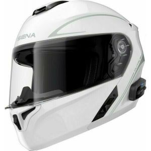 Sena Outrush R Casque de Moto Bluetooth modulable avec système intercom (Blanc, XL)