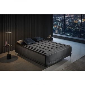 Moonia - Matelas Mousse &agrave; memoire de forme Magnum Black - 160X200 cm