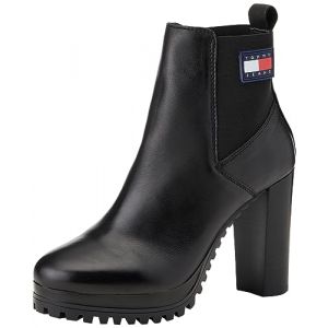 Tommy Hilfiger Bottines &agrave; talons TJ signature Noir - Couleur Noir - Taille 40