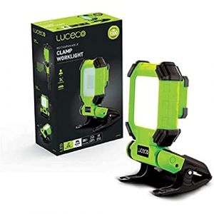 Luceco LED lampe de travail à pince rechargeable, 15 watts, noir et vert