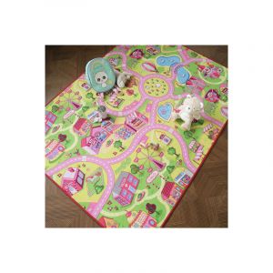 Tapis de jeu enfant - Circuit de voiture - Shopping - 120 x 170 cm