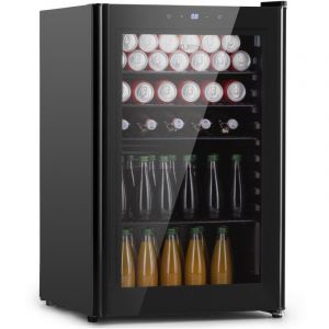 Klarstein Réfrigérateur Beercave 115 L 4 clayettes triple vitrage tactile Mini bar Mini Frigo Noir