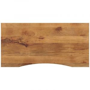 VidaXL Dessus de bureau avec courbe 120x60x2,5 cm manguier massif brut