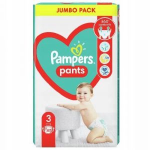 Pampers Pantalon de couche-culotte Taille 3 (6-11kg), 62 pièces, protection et confort en couches faciles à mettre