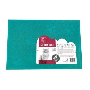 Image de M pets Tapis sortie maison de toilette - Pour chat - 30x40cm - Bleu